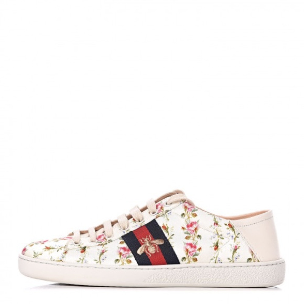 GUCCI Ace Rose and Bee Sneakers